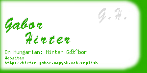 gabor hirter business card